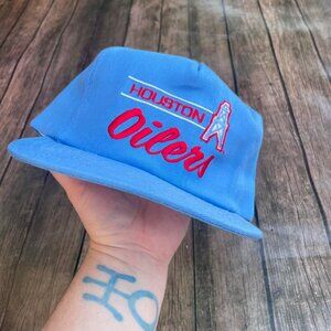 Vintage 90's Houston Oilers NFL Blue Snapback Hat
